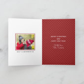 Notre année bénie Carte photo de Noël Collage Roug (Intérieur)