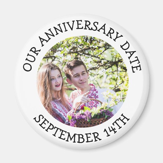 Notre Anniversaire Date Magnet de rappel personnal (Devant)