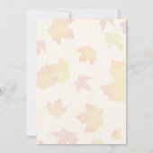 Notre arbre, Arrière - plan feuille, invitation Ma (Dos)