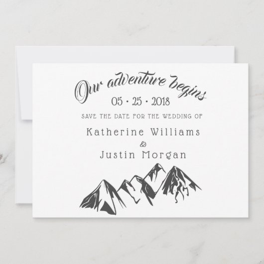 Notre Aventure Commence À Économiser La Date Carte (Devant)