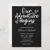 Notre aventure commence Faire-part de mariage rust (Devant)
