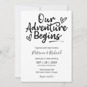 Notre aventure commence par Faire-part de mariage  (Devant)