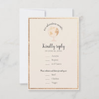 Notre Aventure World Globe Carte Mariage à thème V