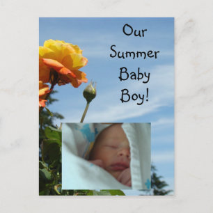 Notre bébé garçon d'été Cartes postales photocard 