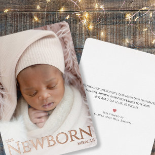 Notre carte d'annonce de naissance Miracle Foil