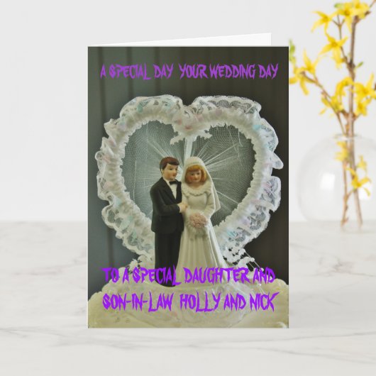 NOTRE CARTE DE JOUR DE MARIAGE (Fleur jaune)