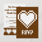 Notre carte de réponse « Nos cœurs 8 bits au choco (Devant / Derrière)