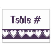 Notre carte de table 8 bits en violet (Dos)