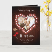 Notre carte de voeux pour notre 1er anniversaire d (Fleur jaune)