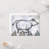 Notre carte de voeux stoïque (Devant/Arrière en situation)