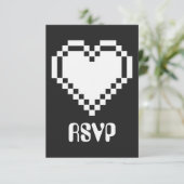 Notre carte RSVP 8 bits en noir (Debout devant)