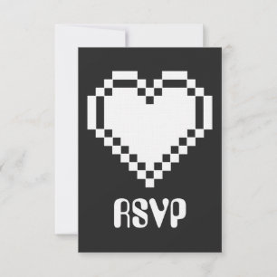 Notre carte RSVP 8 bits en noir