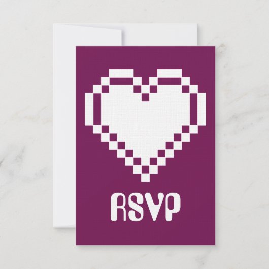 Notre carte RSVP à 8 bits pour vin (Devant)