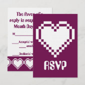 Notre carte RSVP à 8 bits pour vin (Devant / Derrière)
