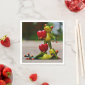 Notre cœur serviette en papier (En situation)