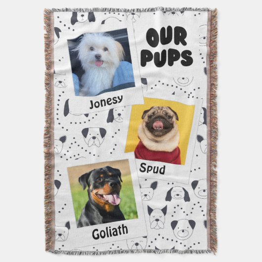 Notre couverture personnalisée pour chiens avec 3 (devant Vertical)