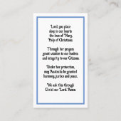 Notre Dame Aide des chrétiens carte de prière (Dos)