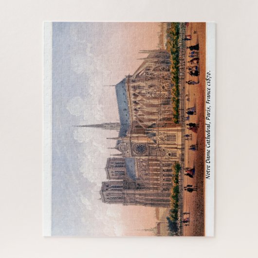 Notre Dame Cathedral c1870 Paris, Frankrijk Legpuzzel (Verticaal)