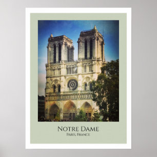 Notre Dame Cathedral, Parijs, Frankrijk Poster