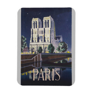 Notre Dame Cathedral Parijs Frankrijk Vintage Magneet