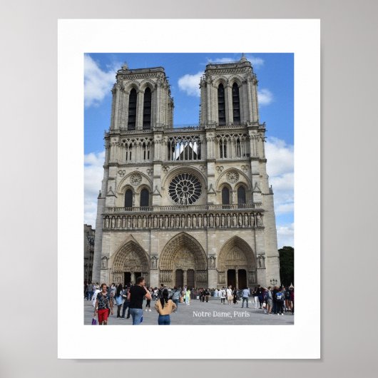 Notre Dame Cathedral, Paris, France Poster (Voorkant)