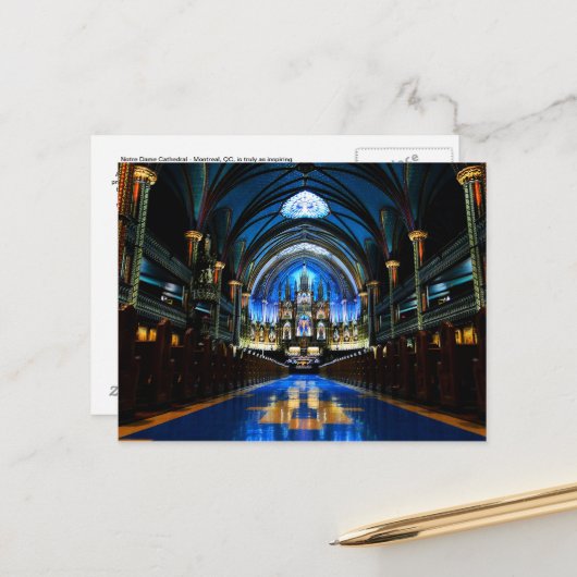 Notre Dame Cathedral Post Kaart (Voorkant / Achterkant in situ)