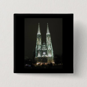 Notre Dame Church Vierkante Button 5,1 Cm