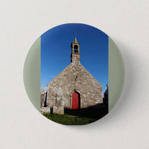 Notre Dame de Bon Voyage in Plogoff Ronde Button 5,7 Cm