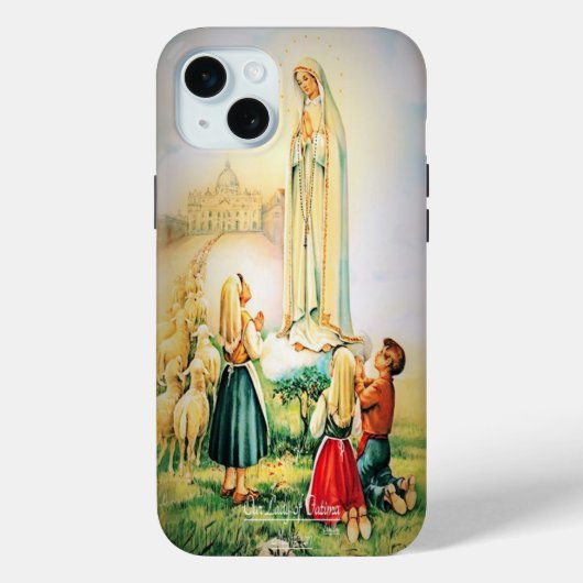 Notre Dame de Fatima 1917 iPhone 15 Plus Coque (Verso)