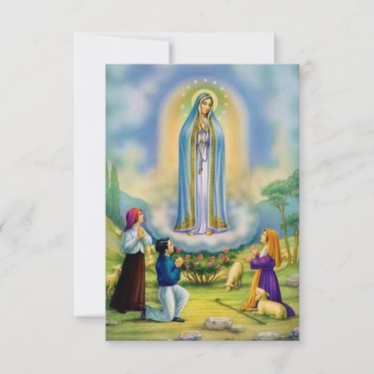 Notre-Dame de Fatima Carte de prière de décennie d (Devant)
