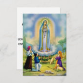 Notre-Dame de Fatima Carte de prière de décennie d (Devant / Derrière)
