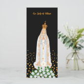 Notre Dame de Fatima chandelles Carte de prière de (Debout devant)
