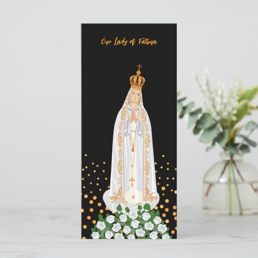 Notre Dame de Fatima chandelles Carte de prière de (Debout devant)