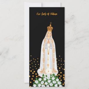 Notre Dame de Fatima chandelles Carte de prière de