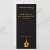 Notre Dame de Fatima chandelles Carte de prière de (Dos)