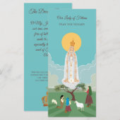 Notre-Dame de Fatima et la carte de prière des ber (Devant / Derrière)