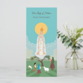 Notre-Dame de Fatima et la carte de prière des ber (Debout devant)
