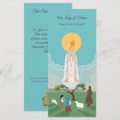 Notre-Dame de Fatima et la carte de prière des ber (Devant / Derrière)