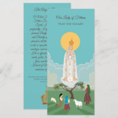 Notre-Dame de Fatima et la carte de prière des ber (Devant / Derrière)