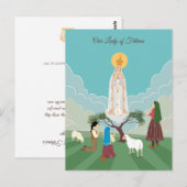 Notre-Dame de Fatima et la carte de prière des ber (Devant / Derrière)