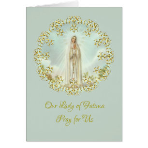 NOTRE DAME DE FATIMA GOLDEN LACE WREATH