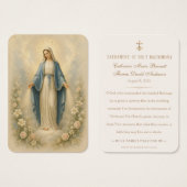 Notre-Dame de Grâce Prière catholique de mariage K (Devant & derrière)