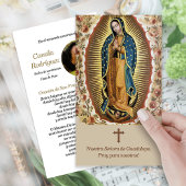 Notre-Dame de Guadalupe 5 cartes de prières espagn