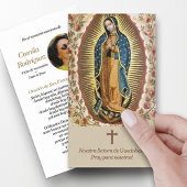 Notre-Dame de Guadalupe 5 cartes de prières espagn
