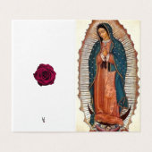 Notre Dame de Guadalupe Condolence Merci Cartes (Outside Unfolded)