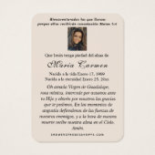 Notre-Dame de Guadalupe Espagne funérailles prière (Dos)