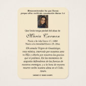 Notre-Dame de Guadalupe Espagne funérailles prière (Dos)