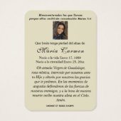 Notre-Dame de Guadalupe Espagne funérailles prière (Dos)