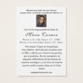 Notre-Dame de Guadalupe Espagne funérailles prière (Dos)