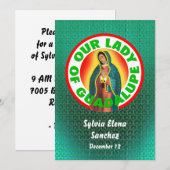 Notre-Dame de Guadalupe invitation (Devant / Derrière)